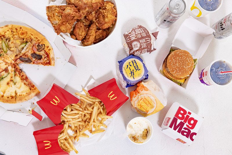 ピザやフライドポテトにハンバーガーなどの無料の写真素材