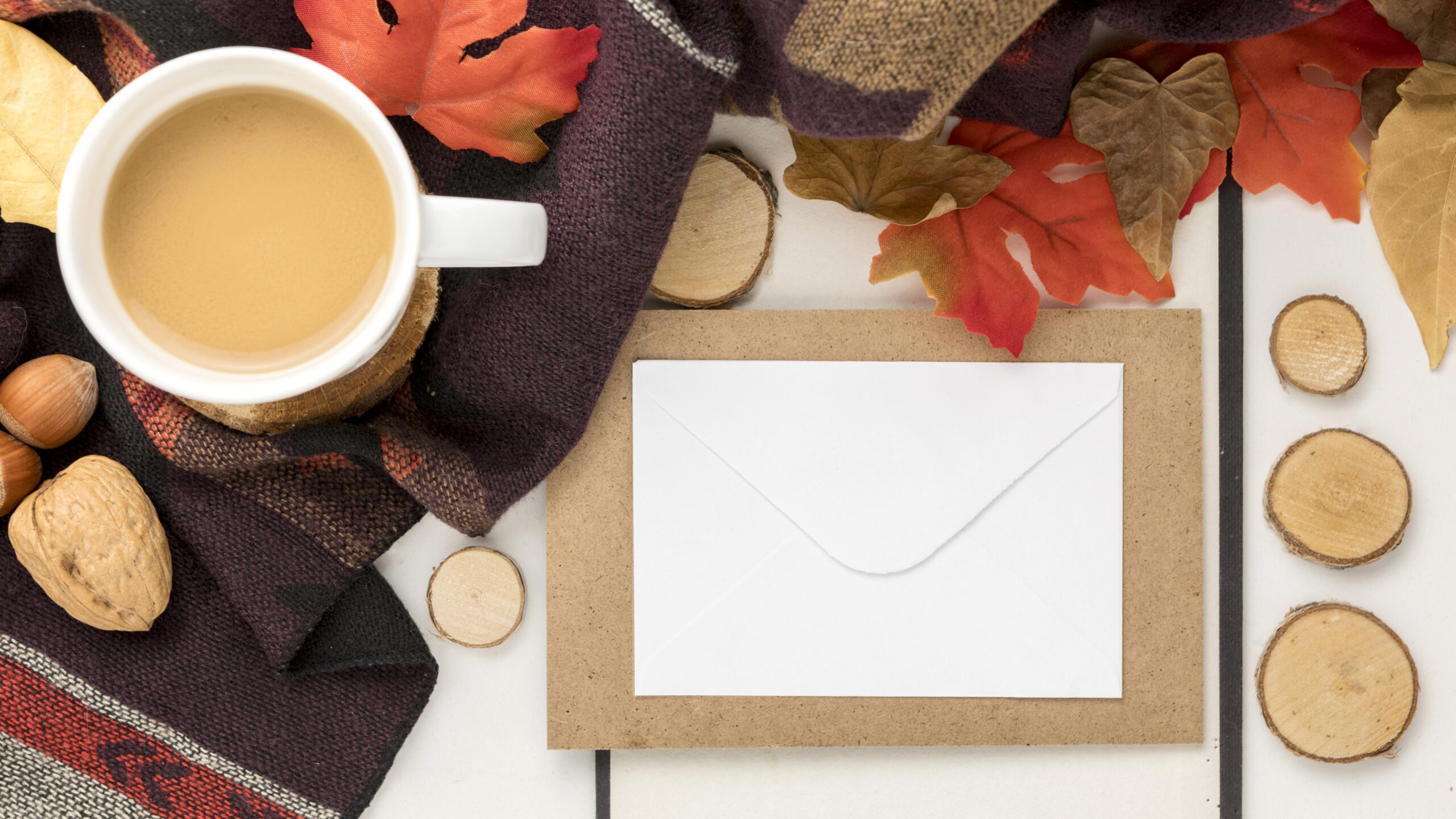 コーヒーとメッセージカード