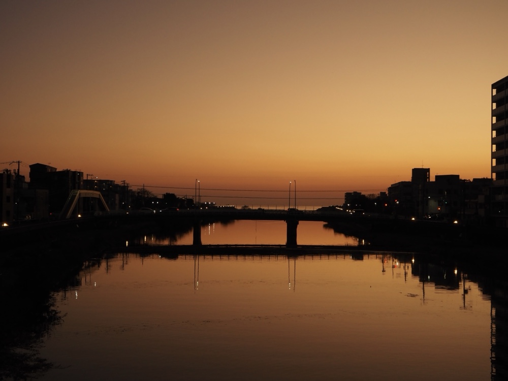 夕方の明石川